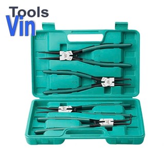 Bộ 4 kìm mở phe mũi dài tài vũ 9”/ 230 mm mũi cong, mũi thẳng, kìm bóp, kìm bung
