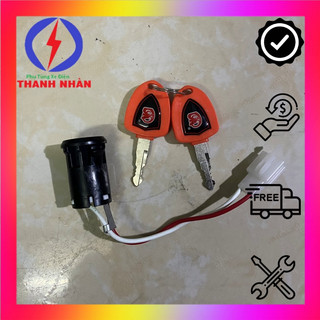 Bộ Ổ Khoá Nút Gài Lõi Đồng dành cho Các Loại Xe Đạp Điện Phụ Tùng Xe Điện