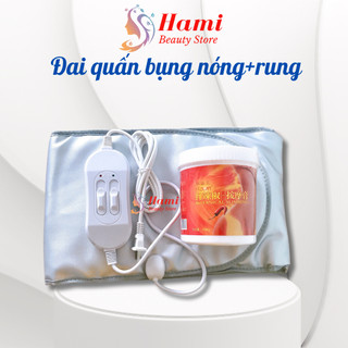 Combo đai quấn nóng rung giảm mỡ bụng 3 cấp độ và kem ớt nóng tan mỡ 1000gam | đai quấn massage tan mỡ giảm béo