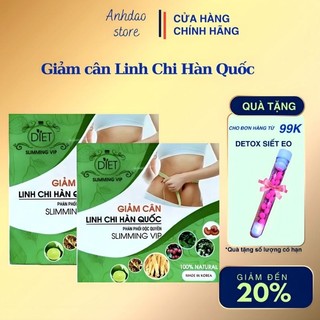  Giảm cân Linh Chi Hàn Quốc chính hãng liệu trình 30 viên Tặng kèm siết eo 