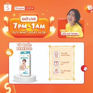 Tã/bỉm quần bebeboo nhật bản chính hãng mỏng mềm đóng hè đủ size m54/l50/xl46/xxl42/xxxl40