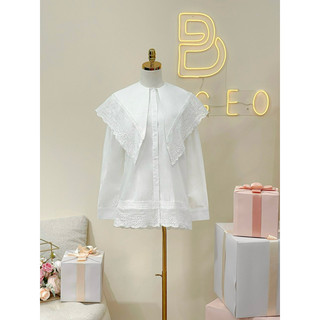 Váy Sơ mi trắng vạt nhọn Bageo