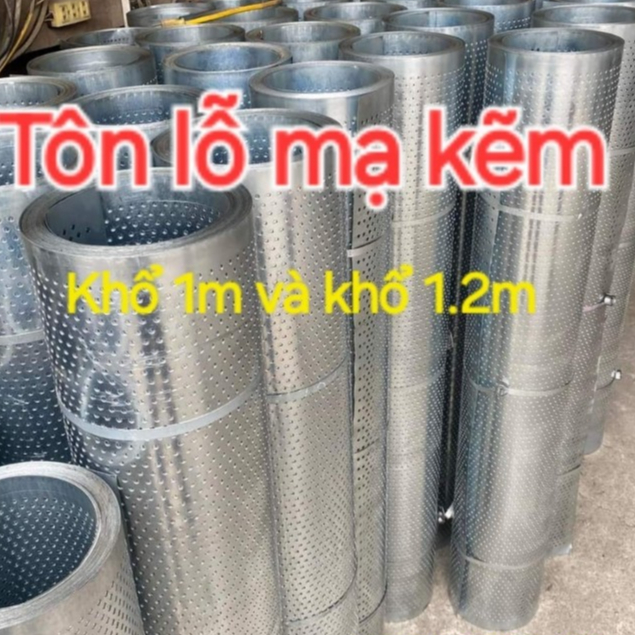 tôn lỗ mạ kẽm ( khổ rộng 1m và 1m2 - dầy 4zem - 4ly ) tôn sắt đục lỗ,tôn mạ kẽm