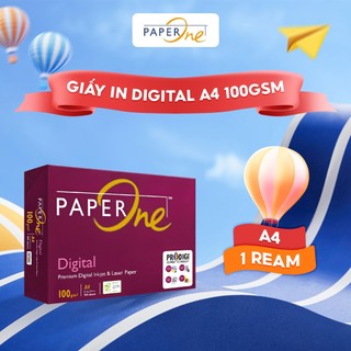 Giấy in A4 PaperOne Digital 100gsm - Ream 500 tờ giấy A4 định lượng cao phù hợp in laser, in phun