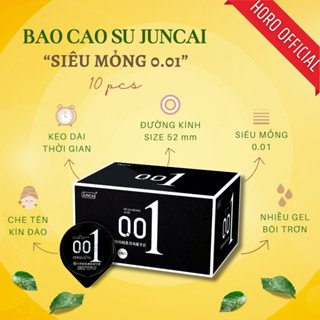 [CHE TÊN] Bao cao su Juncai 001 siêu mỏng gân gai kéo dài thời gian, cao cấp nhiều gel bôi trơn, BCS juncai-olo_store