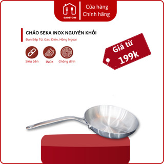 Chảo Inox 5 Lớp Chống Dính Tự Thân SEKA SK6030 - Kích Thước 16cm, 22cm, 26cm | Dùng Cho Mọi Loại Bếp