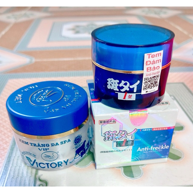 Bộ Kem Hoa Việt Anti-freckle Kem Victory (Chuẩn Xịn Có Tem Đảm Bảo Quét Qr Kiểm Tra Hàng Chính Hãng Màng Bọc Niêm Phong)