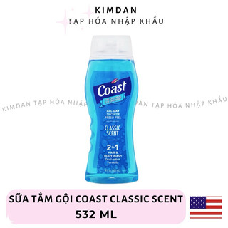 Sữa tắm gội coast 2in1 532ml cho nam