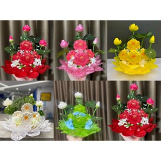 Đĩa Oản Sen 5 Oản  - Oản Tài Lộc - Oản ngọc Đan Phượng