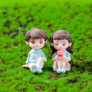 Mô hình tiểu cảnh mini 🎀 Cặp đôi trai gái hạnh phúc