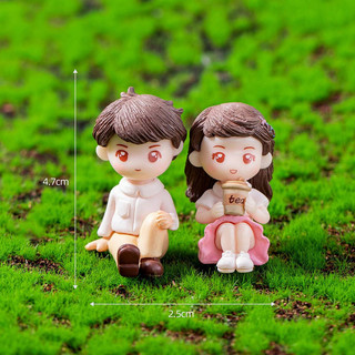 Mô hình tiểu cảnh mini 🎀 Cặp đôi trai gái hạnh phúc