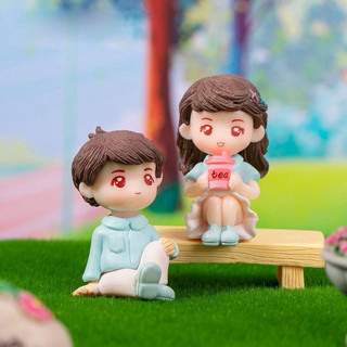 Mô hình tiểu cảnh mini 🎀 Cặp đôi trai gái hạnh phúc