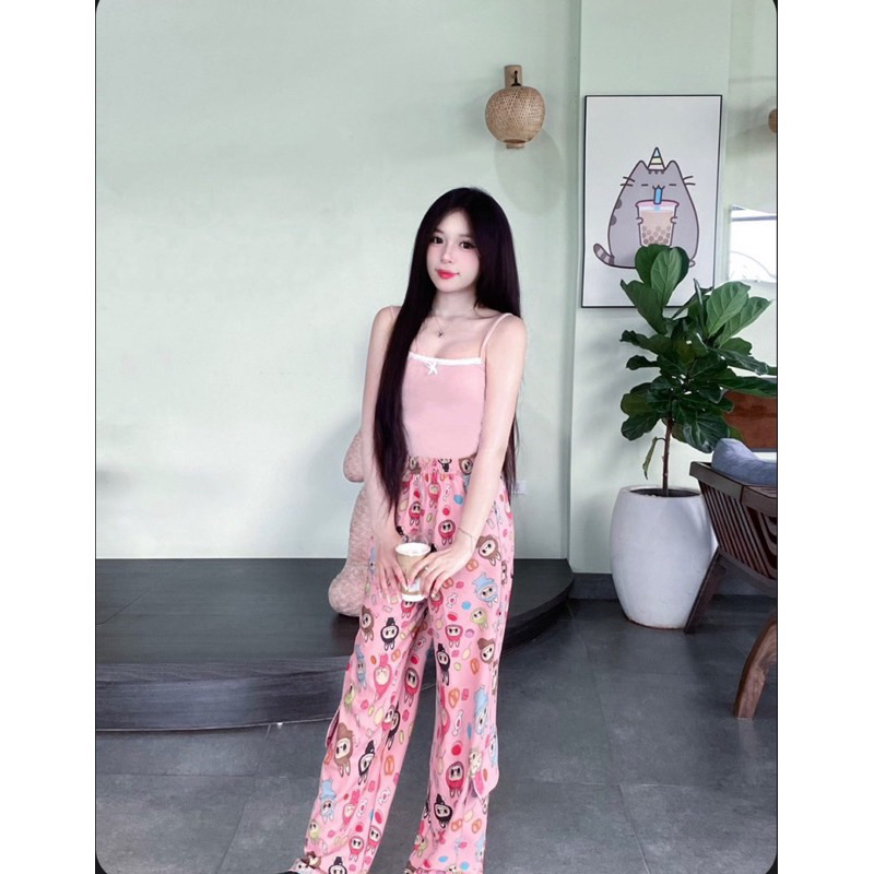 Quần Suông Kẻ Nữ Cạp Cao Dài 100 cm | BigBuy360 - bigbuy360.vn
