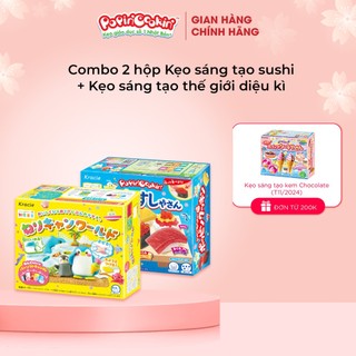 Combo 2 hộp kẹo popin cookin đồ chơi ăn được gồm : sushi + thế giới diệu kỳ