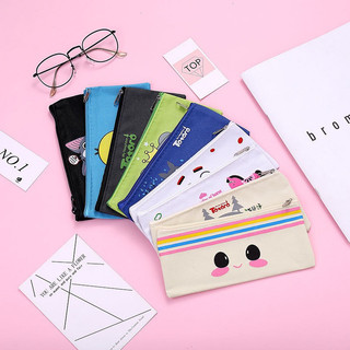 Túi Vải Canvas Cute Đựng Bút/Mỹ Phẩm nhiều hoạ tiết
