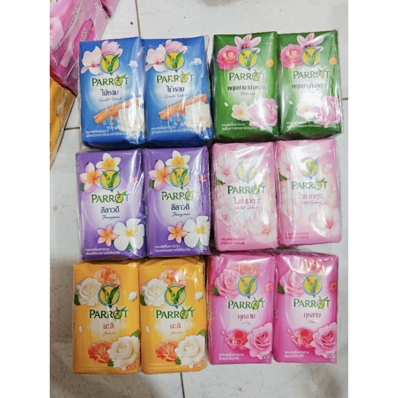 Combo 5 Cục Xà Bông Thơm PARROT ( xà bông vẹt ) Thái Lan - mix màu ngẫu nhiên
