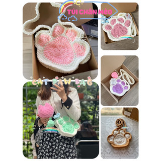 Cat paw bag | túi chân mèo siêu cute từ len handmade