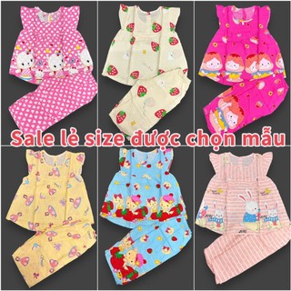 CHỌN MẪU xả hàng bộ tole lanh bé gái quần lửng Size 4 10-12kg và size 9 -10: 22-26kg