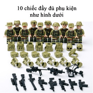 Đồ chơi lắp ráp lính cảnh sát, bộ đội đặc công KAVY gồm 10 chiếc như hình
