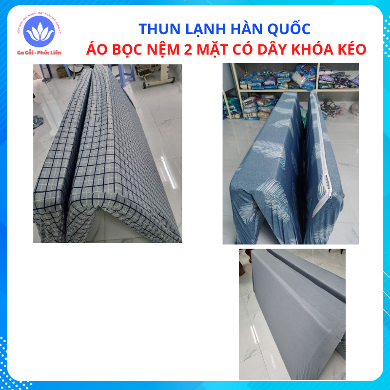 Áo bọc nệm thun lạnh có dây kéo [ BẢO VỆ NỆM] đủ kích thước