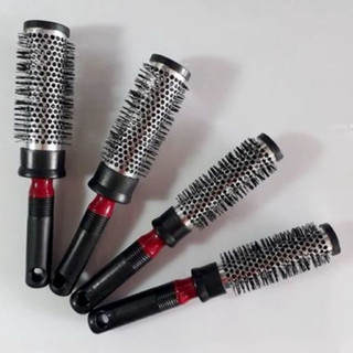 Lược tròn sấy tóc ống nhôm gai nhựa 💥 GIÁ RẺ 💥 tạo kiểu sấy gợn sóng cụp đuôi dùng kèm máy sấy chải tóc uốn xoăn lọn ⭐️💥