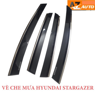 Vè Che Mưa Chỉ Inox Xe Huyndai Stargazer 2023-2024 Mẫu Chỉ Inox Và Đen Thái Cao Cấp