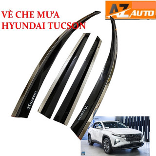 Bộ vè che mưa Hyundai Tucson 2022-2024 chỉ INNOX (Hàng cao cấp)