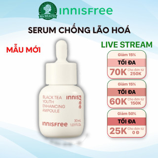 Tinh chất chống lão hóa innisfree phục hồi dưỡng sáng da trà đen Black Tea Youth Enhancing Ampoule 30 ml