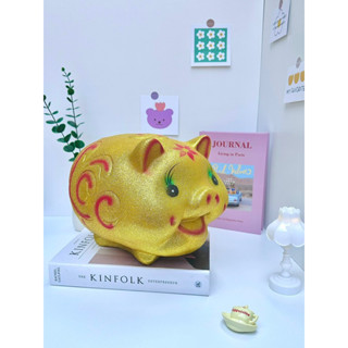  Heo lợn đất tiết kiệm mẫu Tài Lộc kim tuyến to đại 