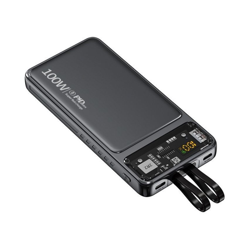 Sạc dự phòng Powerbank 120w/100w PD22.5w 30000Mah pin dự phòng màn hình led tích hợp 2 đầu sạc tiện dụng Type-C, Iphone