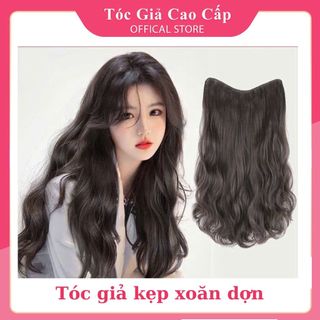 Tóc giả kẹp xoăn dài 60cm, phong cách hàn quốc, chất tóc mềm mịn dày đẹp, mã k60