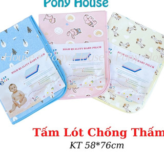 Tấm Lót Chống Thấm Best baby - Tấm Lót Thay Tã Bỉm Chống Thấm Cho Bé Sơ Sinh 4 lớp KT 58 * 76cm