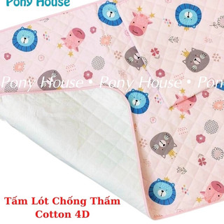 Lót Chống Thấm Best baby - Tấm Lót Thay Tã Bỉm Cotton 4D Chống Thấm Cho Bé Sơ Sinh 4 lớp KT 58 * 76cm
