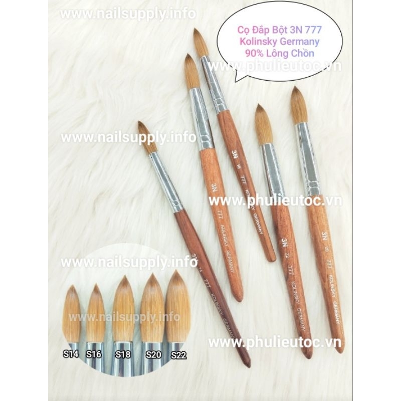 Cọ Đắp Bột 90% Lông Chồn 3N 777, Cọ Đắp Bột 777
