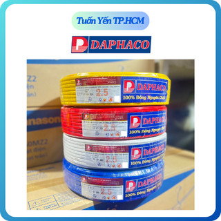 Dây điện đôi dẹp daphaco 2 lớp vỏ mềm 2x1.5, 2x2.5, 2x4.0 cuộn 100m hàng chính hãng