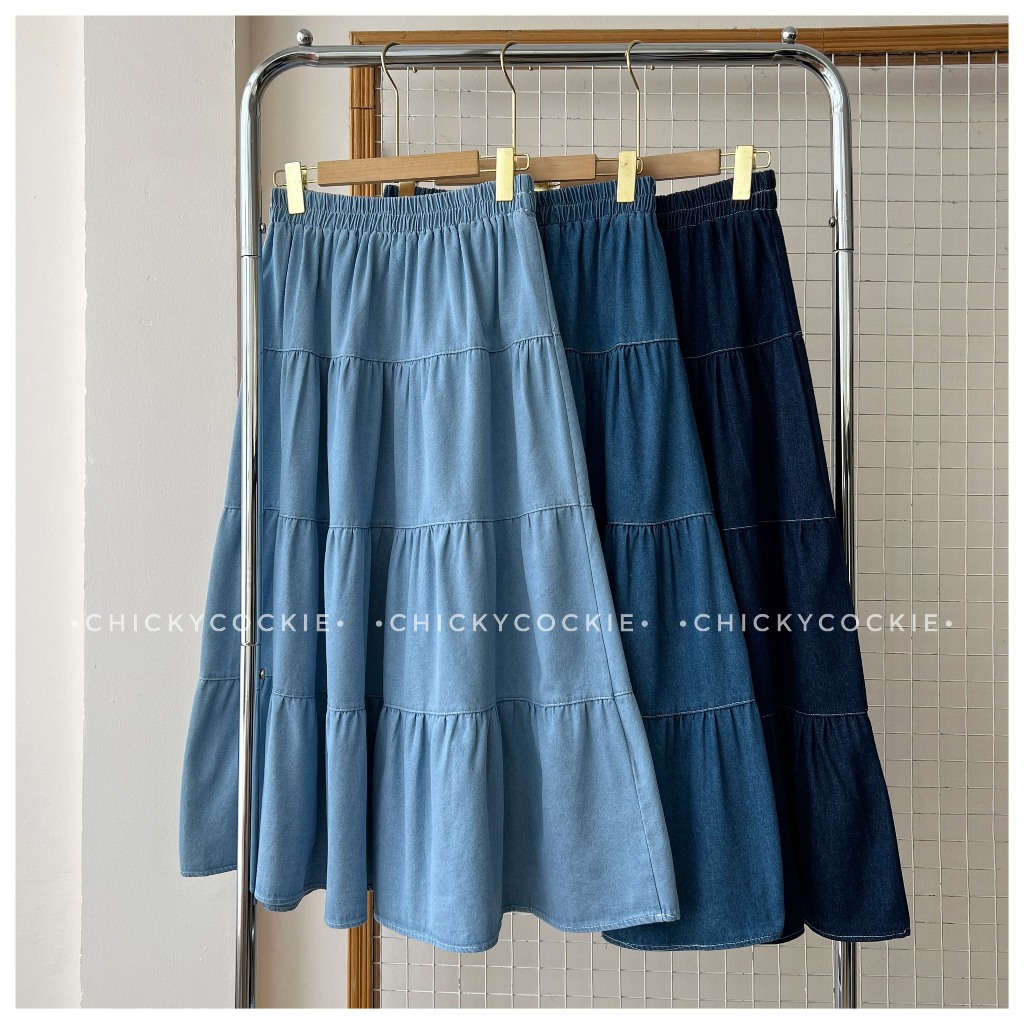 Chân váy denim mã #8059 (Ảnh Thật)