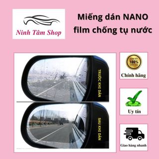Miếng dán NANO film chống tụ nước mờ GƯƠNG Xe Hơi ANTI- FOG FILM