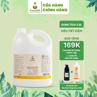 Nước Rửa Chén Bát Fuwa3e Hữu Cơ Enzyme Sinh Học Organic 3.8L An Toàn Cho Bé Bảo Vệ Da Tay