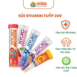 Viên sủi vitamin sáng da mờ thâm hỗ trợ bảo vệ sức khỏe tăng sức đề kháng cho cơ thể nhiều vị NYOKO