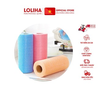 ⛔FLASHSALE⛔ Cuộn 50 tờ vải lau đa năng (LOẠI MÀU)
