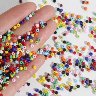 50gr  hạt cườm mix màu  2mm-4mm  đính kết quần áo, làm vòng tay làm đồ thủ công