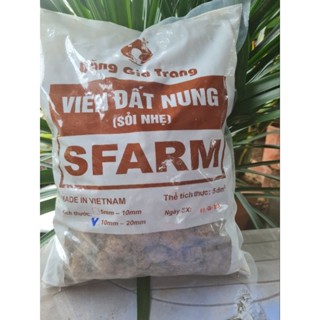 VIÊN ĐẤT NUNG SỎI NHẸ SFARM CHUYÊN DÙNG TRỒNG RAU THỦY CANH, LÓT CHẬU SIZE 10_20MM