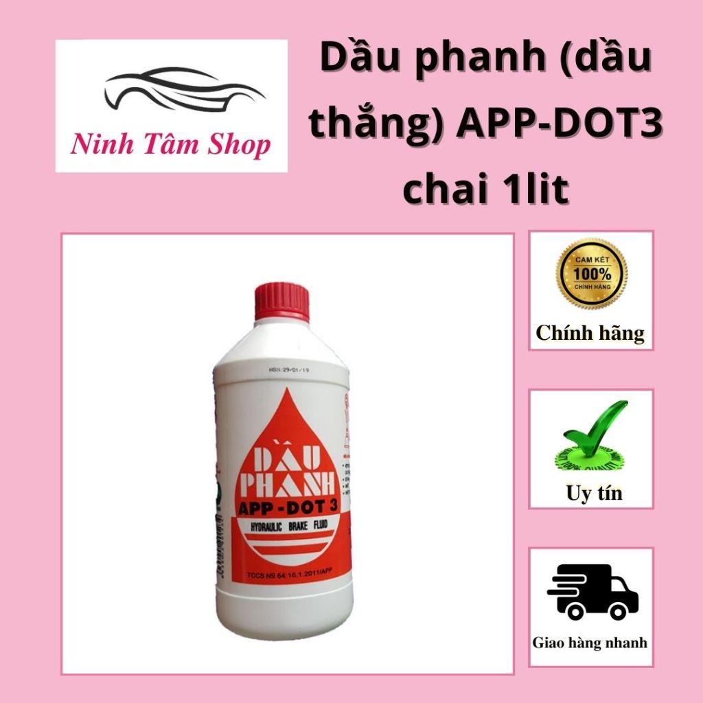 Dầu phanh ( dầu thắng) APP-DOT3 chai 1lit