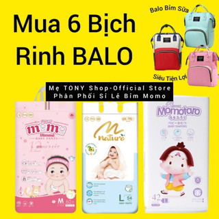Combo 2 bịch bỉm tã dán/quần momo diamond/nature đủ size