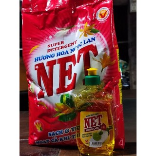 Bột giặt NET hương hoa ngọc lan 2.4kg + NRC 250ml
