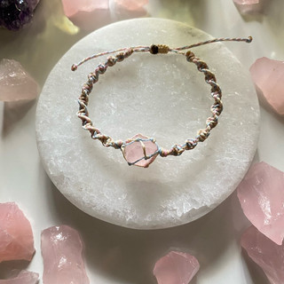 Vòng tay Rose Quartz - Thạch Anh Hồng