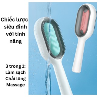  Bàn chải mèo bàn chải rụng lông dài lược chải lông thú cưng bằng silicon cho chó mèo 
