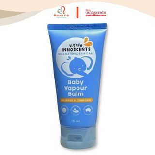 Dầu ấm ngực cho bé Organic LITTLE INNOSCENTS 75ml, kem bôi hữu cơ cho trẻ - Monnie Kids