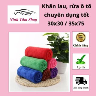 Khăn lau ô tô chuyên dụng sợi siêu nhỏ, thấm hút tốt 30x30 / 35x75 loại 1 dày dặn