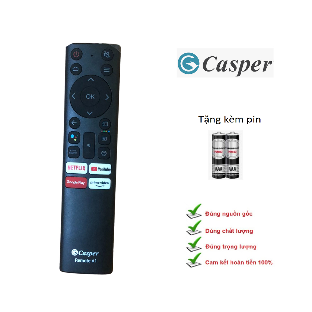 [Tìm kiếm giọng nói]  Điều khiển tivi casper Android Tivi Casper 43 inch 43FG5200 chính hãng